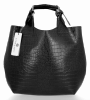 Kožené kabelka shopper bag Vittoria Gotti černá VG804